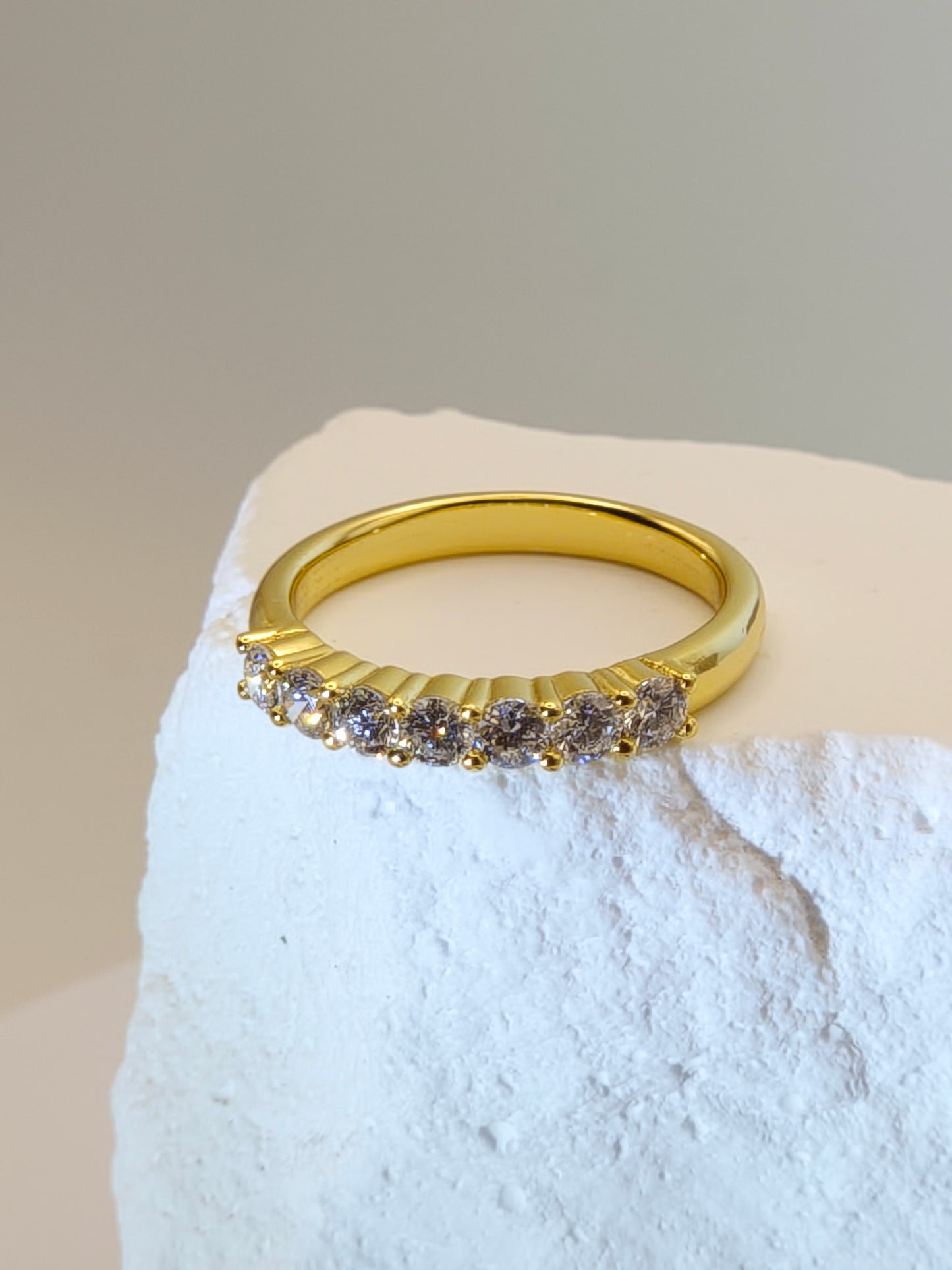 Round Diamond Half Eternity Ring