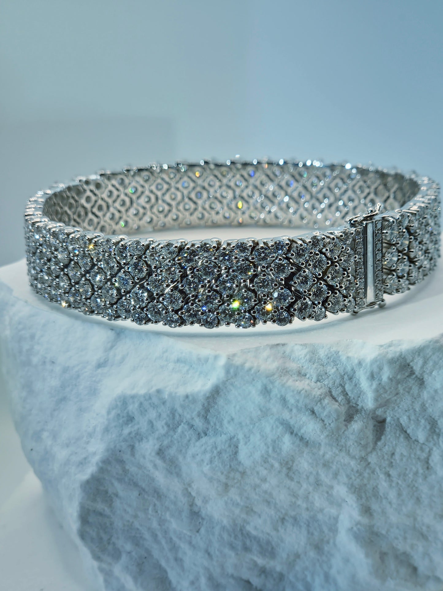 The Heiress – 19+ carat Five-Row Diamond Bracelet