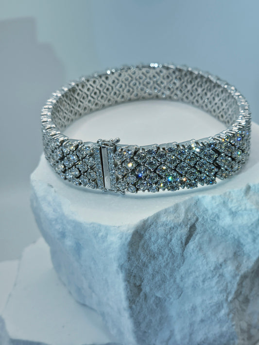 The Heiress – 19+ carat Five-Row Diamond Bracelet