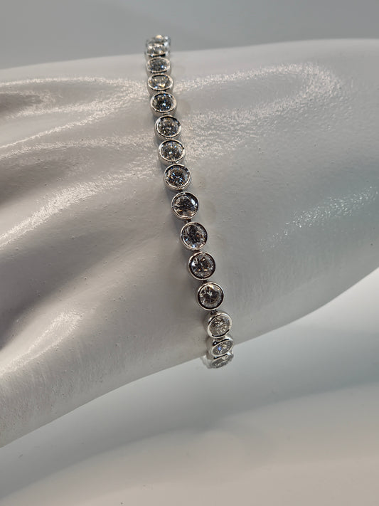 The Effervescent - 5 carat Bezel Set Tennis Bracelet