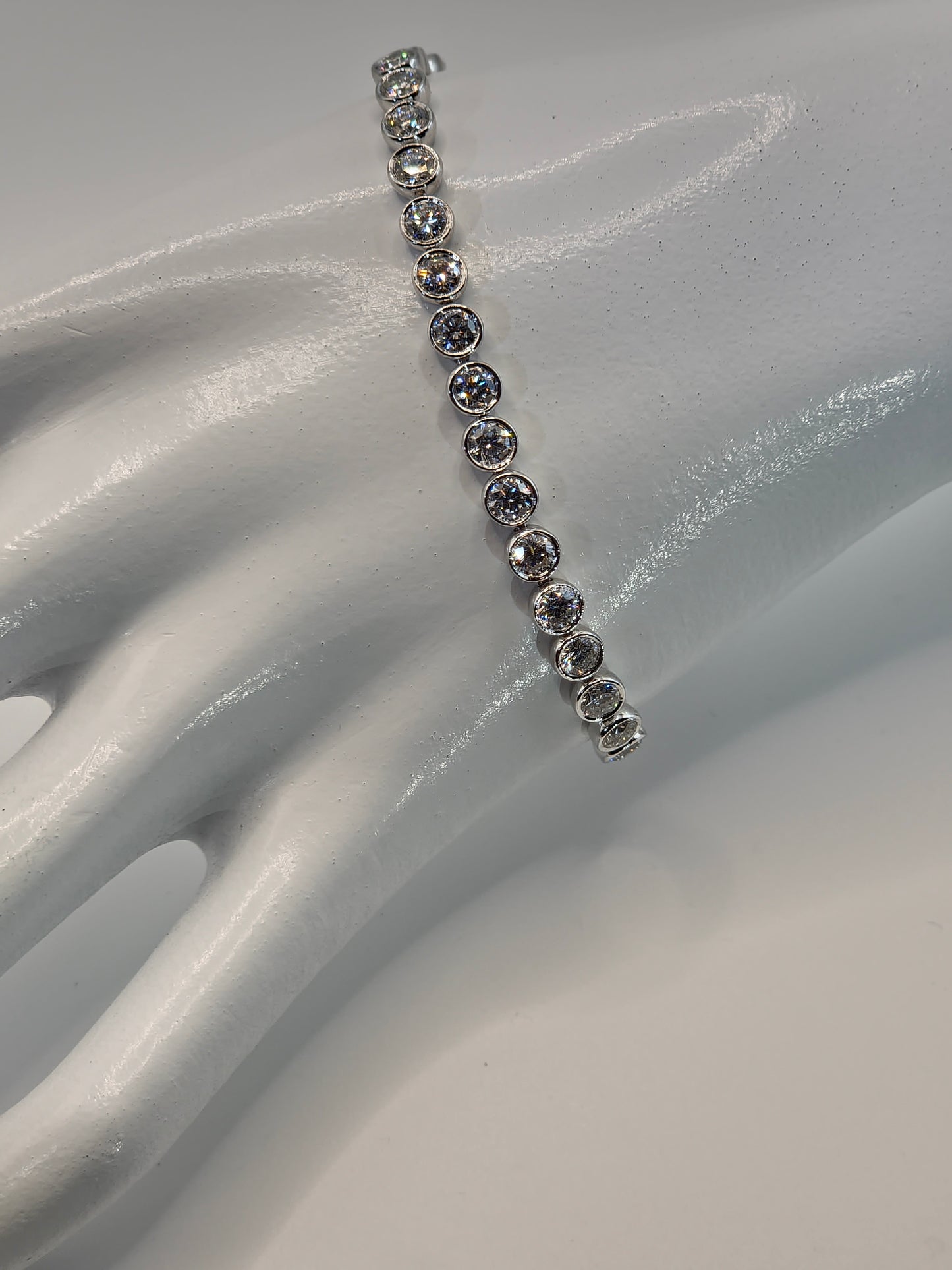 The Effervescent - 5 carat Bezel Set Tennis Bracelet