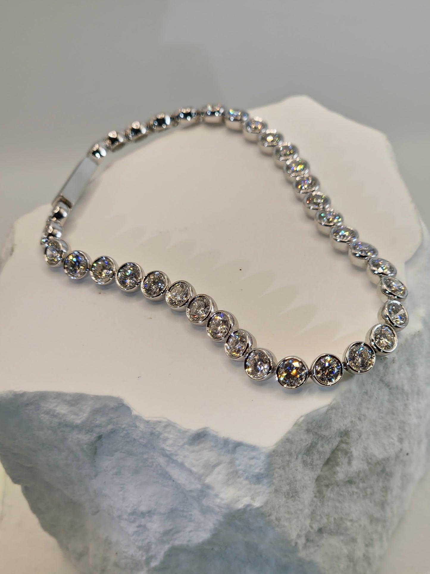 The Effervescent - 5 carat Bezel Set Tennis Bracelet