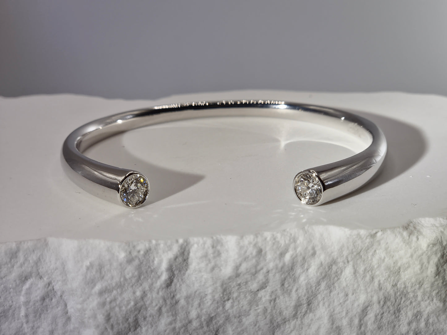 The Dreamer – 1.2 carat Two Stone Diamond Bangle Bracelet