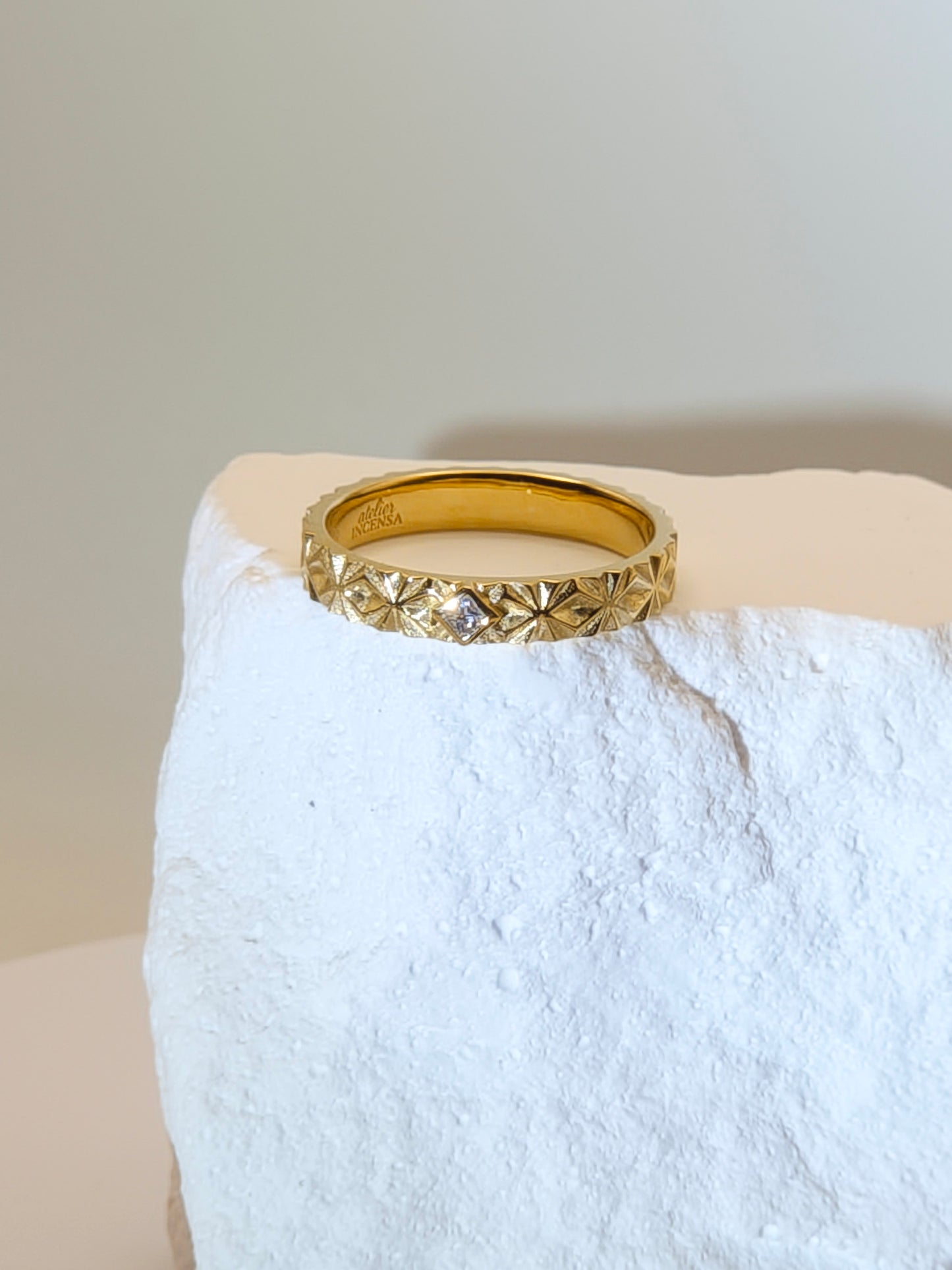 Geometric Diamond Ring
