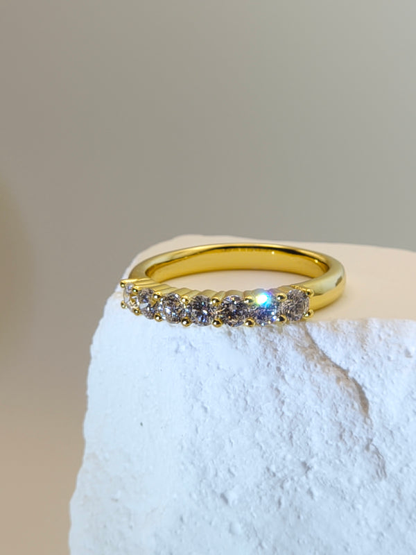 Round Diamond Half Eternity Ring